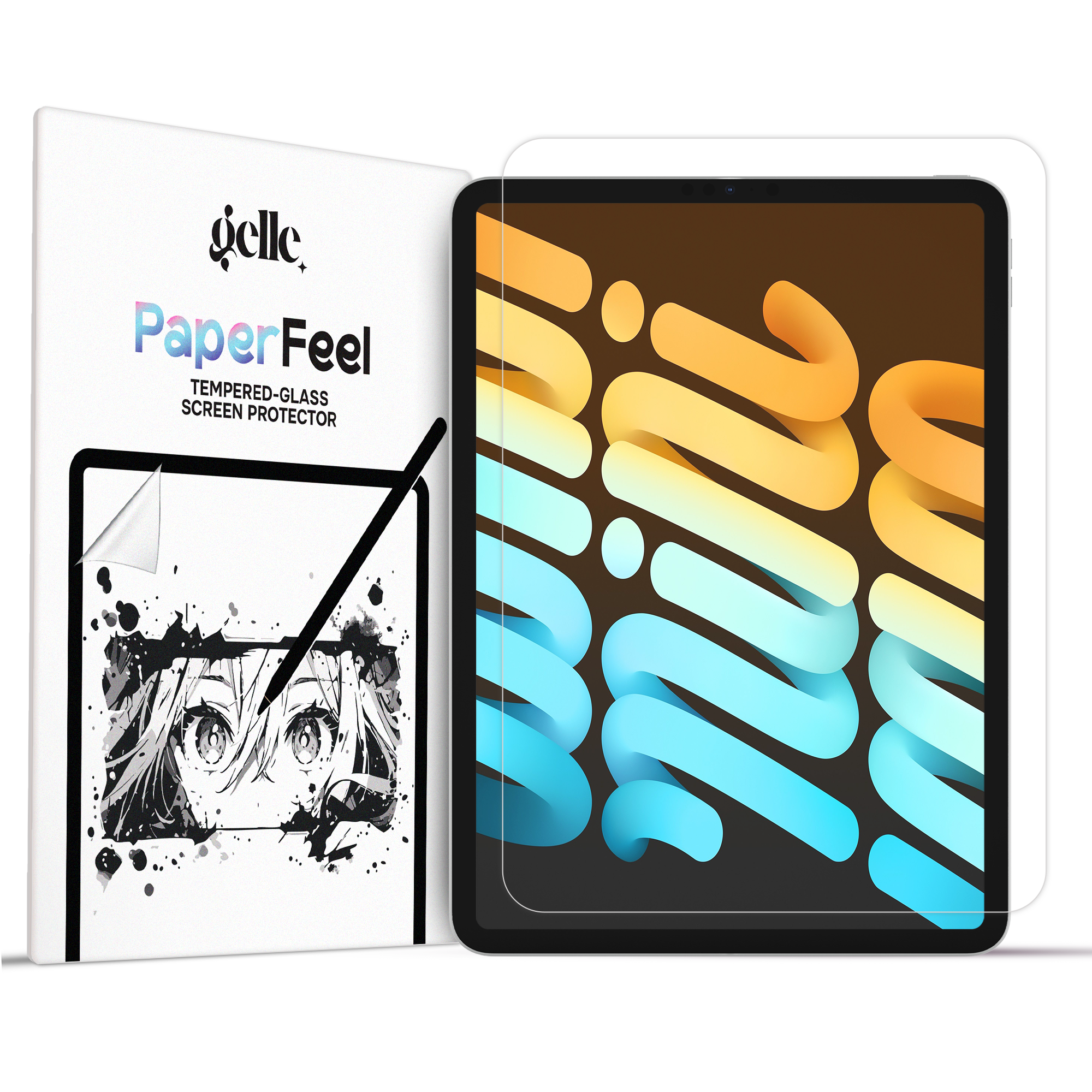 Folie Gelle cu textură de hârtie pentru iPad